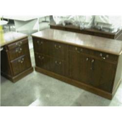 Traditional Mahogany Desk w/ Credenza