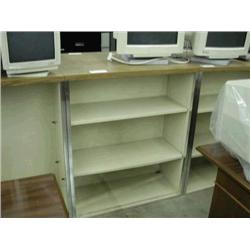 Beige Metal Bookcase