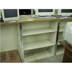 Beige Metal Bookcase