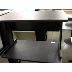 4' Dark Gray Computer Table