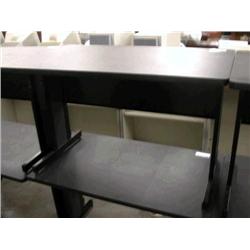 4' Dark Gray Computer Table