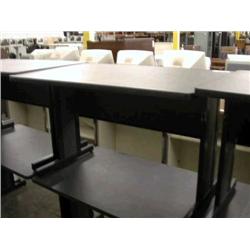 4' Dark Gray Computer Table