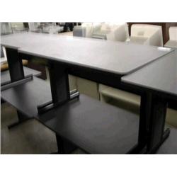 4' Dark Gray Computer Table