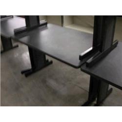 4' Dark Gray Computer Table