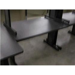 4' Dark Gray Computer Table