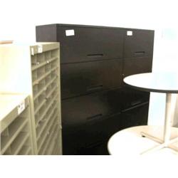5 Drawer Black Cabinet 42"