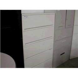 5 Drawer White Cabinet 42"