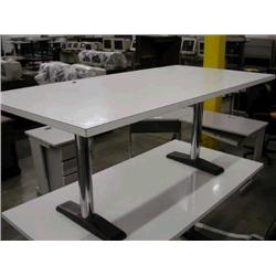 6' x 3' White Table