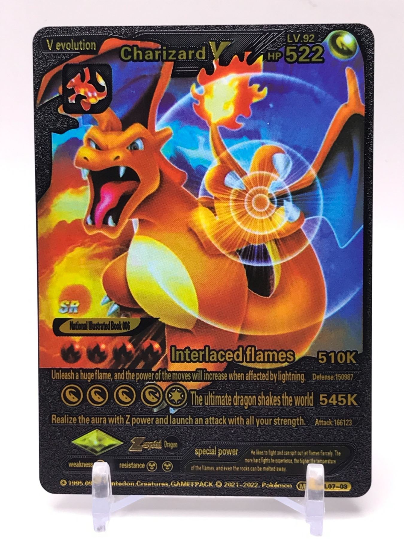 Level Charizard LIMITED EDITION Interlaced Flames Charizard V Black Foil FanArt Pok‚mon ...