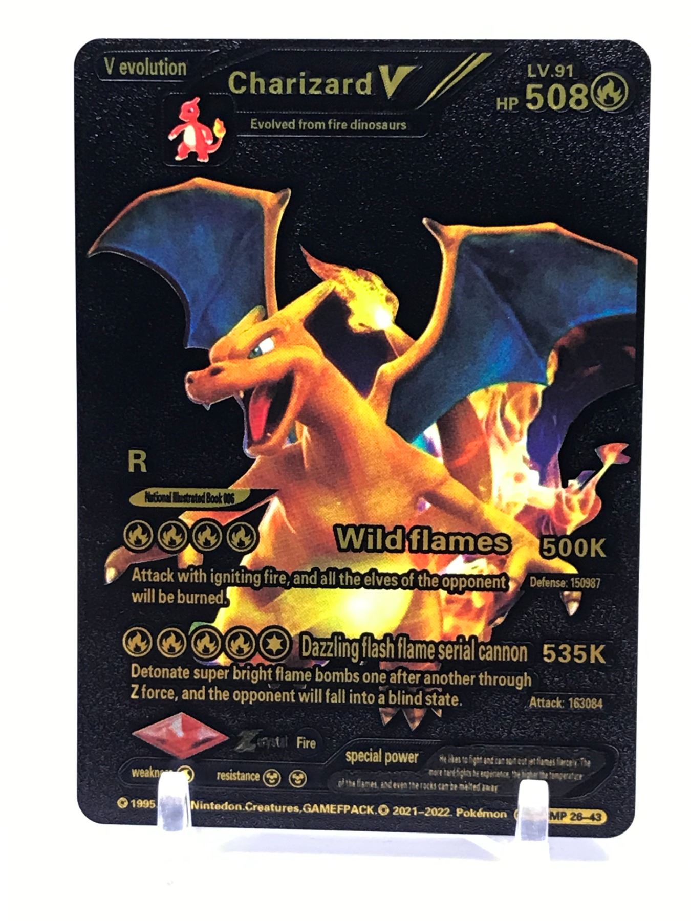 charizard pokemon card v evolution Pokemomn TCG - Gold Charizard V evolution HP 508