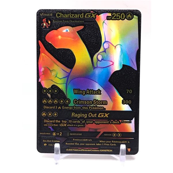 LIMITED EDITION 2020 Pokemon Charizard GX Rainbow Black Foil HP 250 150/147 LIMITED EDITION 2020 Pokemon Charizard GX Rainbow Black Foil HP 250 150/147