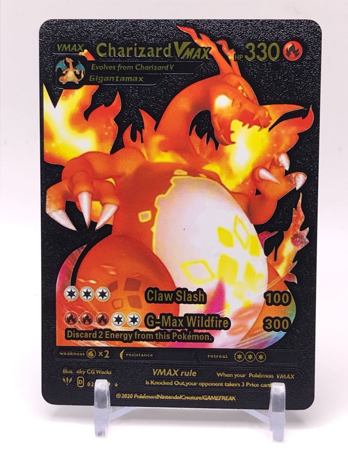 LIMITED EDITION Charizard VMAX HP 330 Claw Slash Pokemon Black Foil Card LIMITED EDITION Charizard VMAX HP 330 Claw Slash Pokemon Black Foil Card