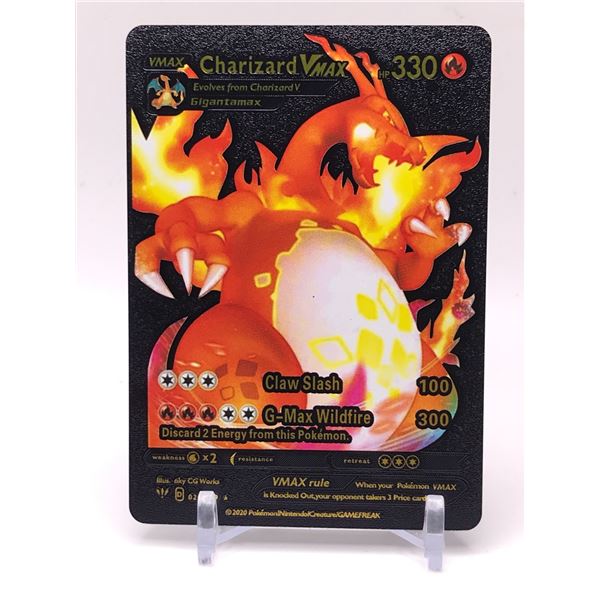 LIMITED EDITION Charizard VMAX HP 330 Claw Slash Pokemon Black Foil Card LIMITED EDITION Charizard VMAX HP 330 Claw Slash Pokemon Black Foil Card