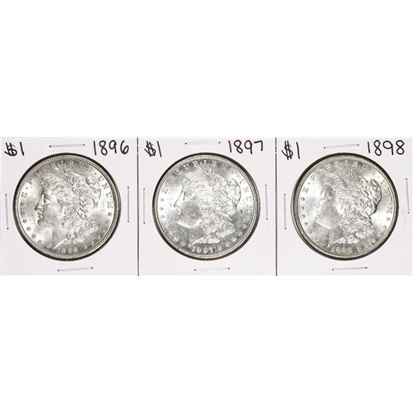 Lot of 1896-1898 $1 Morgan Silver Dollar Coins