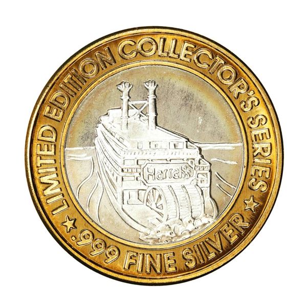 .999 Silver Harrah's Casino Tunica, Mississippi $10 Casino Limited Edition Gaming Token