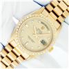 Image 2 : Rolex Mens 18K Yellow Gold Champagne Diamond Day Date President Wristwatch