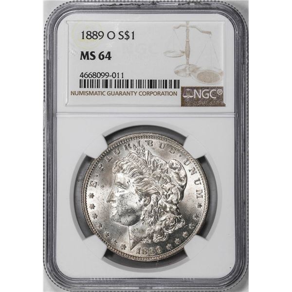 1889-O $1 Morgan Silver Dollar Coin NGC MS64