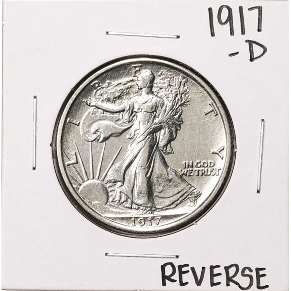 1917-D Reverse Walking Liberty Half Dollar Coin