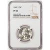 Image 1 : 1942 Proof Washington Quarter Coin NGC PF65