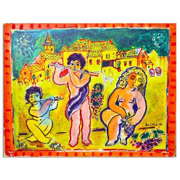 Wayne Ensrud "Serenade At Chambolle Musigny, Burgundy" Original Mixed Media on Board