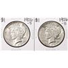 Image 1 : Lot of (2) 1926-S $1 Peace Silver Dollar Coins