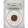 Image 1 : 1874 Indian Head Cent Coin PCGS MS62RB Old Green Holder