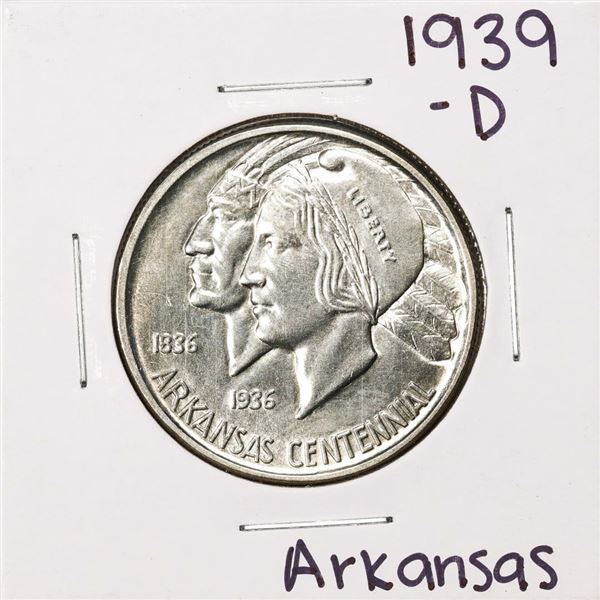 1939-D Arkansas Centennial Commemorative Half Dollar Coin