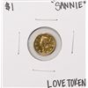 Image 1 : ND $1 Liberty Head Gold Dollar Love Token "Sannie" Coin