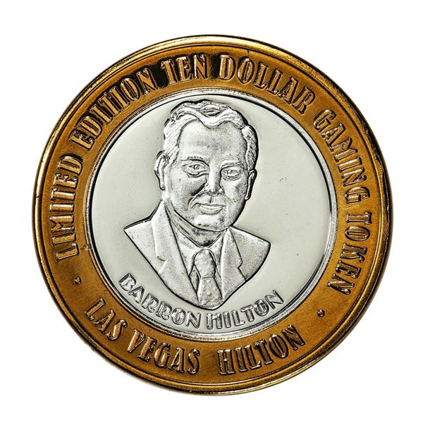 .999 Silver Hilton Las Vegas, Nevada $10 Casino Limited Edition Gaming Token