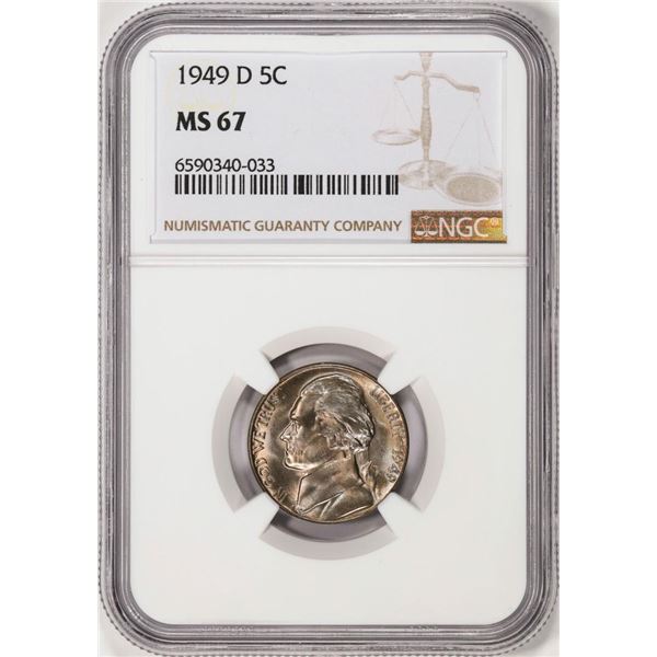 1949-D Jefferson Nickel Coin NGC MS67