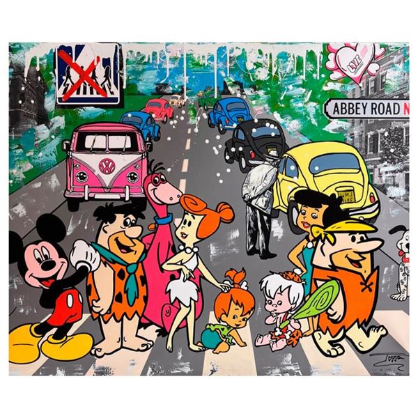 Jozza "Abbey Road" Original Mixed Media on Canvas