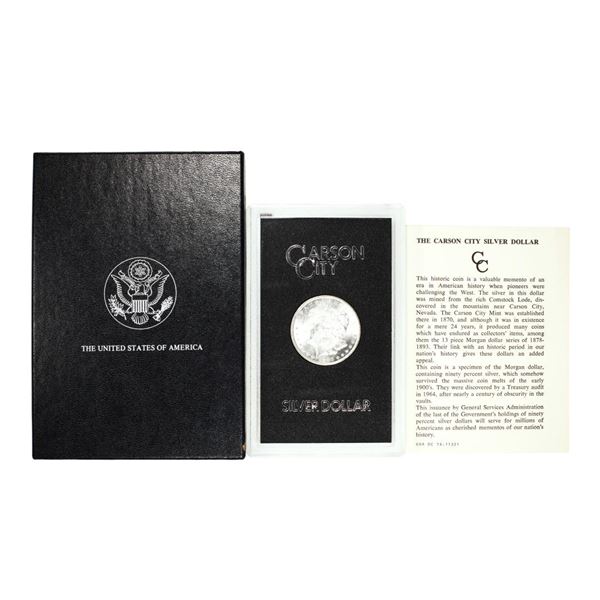 1883-CC $1 Morgan Silver Dollar Coin GSA Hoard Uncirculated w/Box & COA