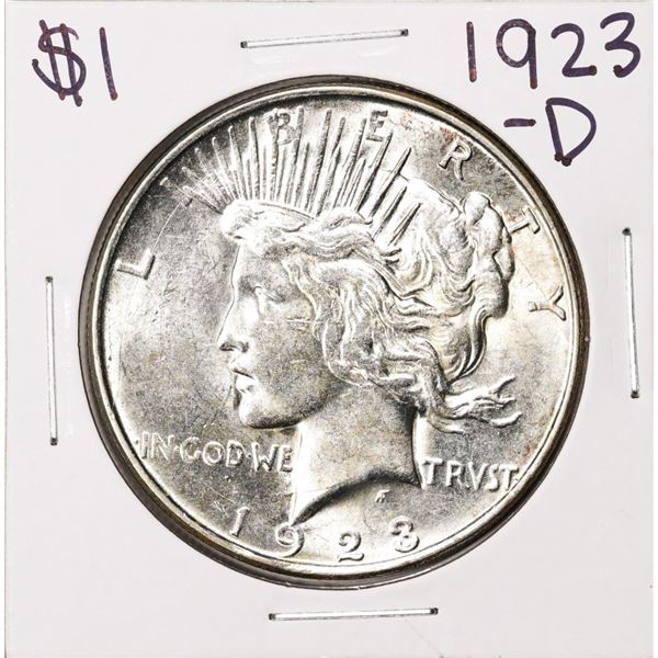 1923-D $1 Peace Silver Dollar Coin