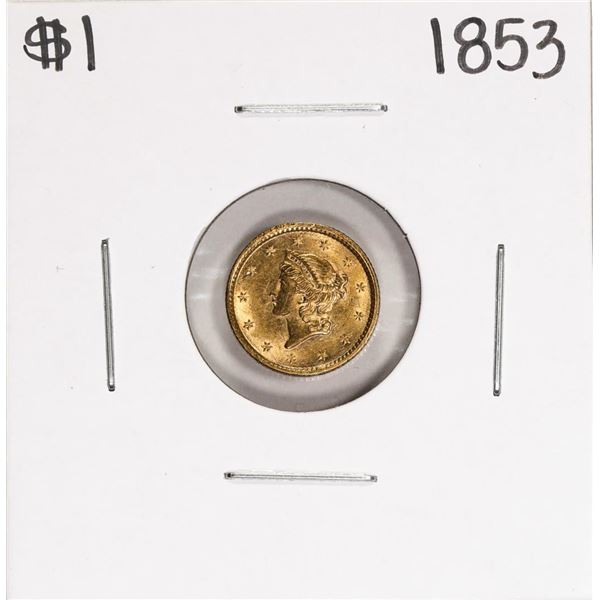 1853 $1 Liberty Head Gold Dollar Coin