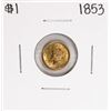 Image 1 : 1853 $1 Liberty Head Gold Dollar Coin
