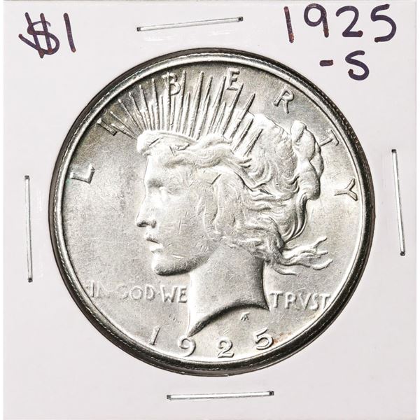 1925-S $1 Peace Silver Dollar Coin
