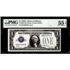 Image 1 : 1928A $1 Funnyback Silver Certificate Note Fr.1601 PMG About Uncirculated 55EPQ