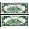 Image 2 : Lot of (2) Consecutive 1950 $10 Federal Reserve Notes Chicago