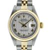 Image 1 : Rolex Ladies Two Tone Ivory Pyramid Datejust Wristwatch