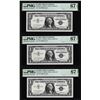 Image 1 : (3) Consecutive 1957 $1 Silver Certificate Star Notes Fr.1619* PMG Superb Gem Unc. 67EPQ