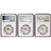 Image 2 : Lot of (3) 2023P Australia $100 Kangaroo 1oz Platinum Coins NGC MS70 First Releases