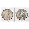 Image 2 : Lot of (2) 1934-S $1 Peace Silver Dollar Coins