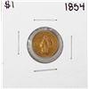 Image 1 : 1854 $1 Indian Princess Head Gold Dollar Coin