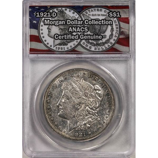 1921-D $1 Morgan Silver Dollar Coin ANACS Genuine