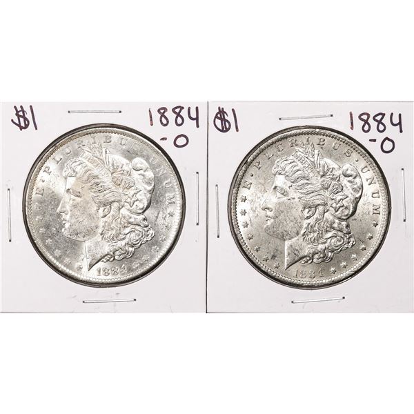 Lot of (2) 1884-O $1 Morgan Silver Dollar Coins