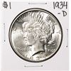 1934-D $1 Peace Silver Dollar Coin