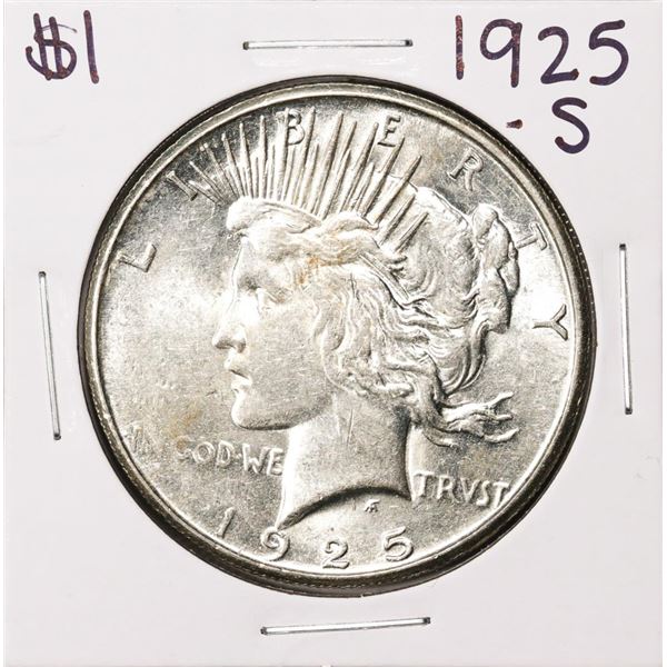 1925-S $1 Peace Silver Dollar Coin