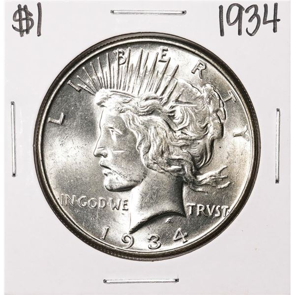 1934 $1 Peace Silver Dollar Coin