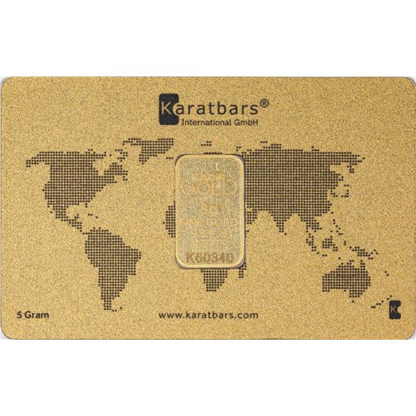 5 Gram .9999 Fine Gold Karatbars Card