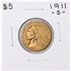 Image 1 : 1911-S $5 Indian Head Half Eagle Gold Coin